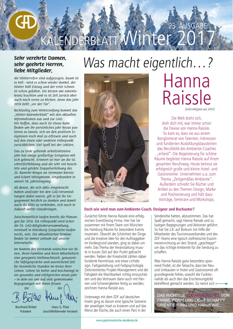 Kalenderblatt Winter 2017