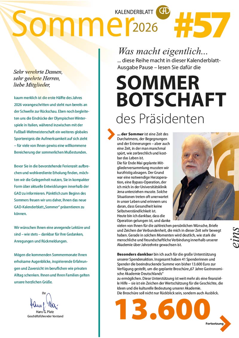 Kalenderblatt Sommer 2026